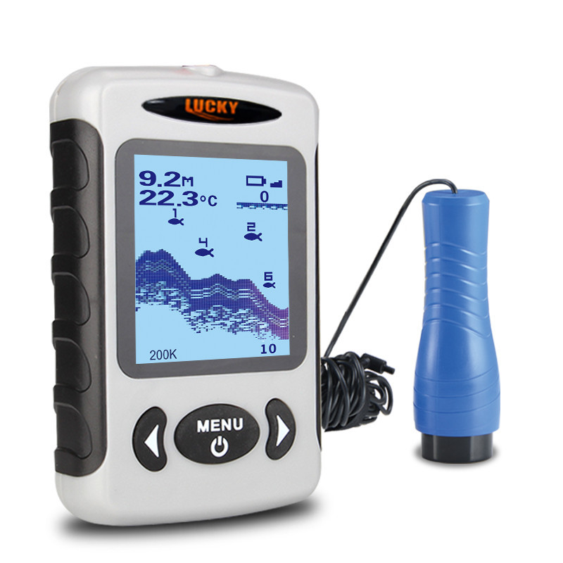 Portable Lucky FF718 Screen Echo Sounder Transducer Sonar Fish Finder Gps Water Depth Fish Finder