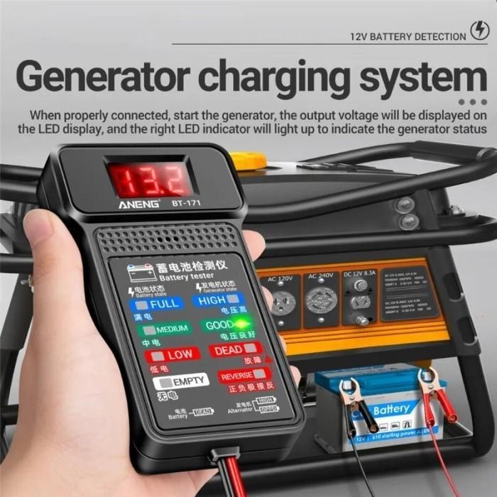 ANENG BT-171 DIGITAL ALAT TESTER CAPACITY AKI MOBIL 12V LED SCREEN