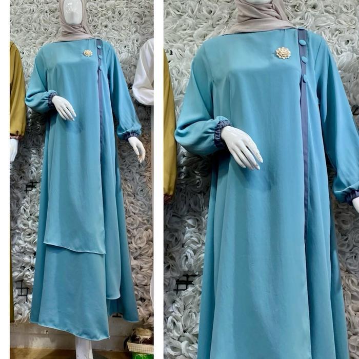 Nadira Dress Gamis Polos Premium