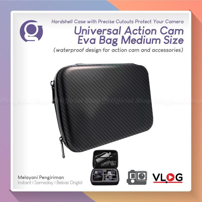 Tas EVA Waterproof Medium Case Universal PU Bag Sedang Kamera Aksi untuk DJI Osmo 5 Pro/4/3,