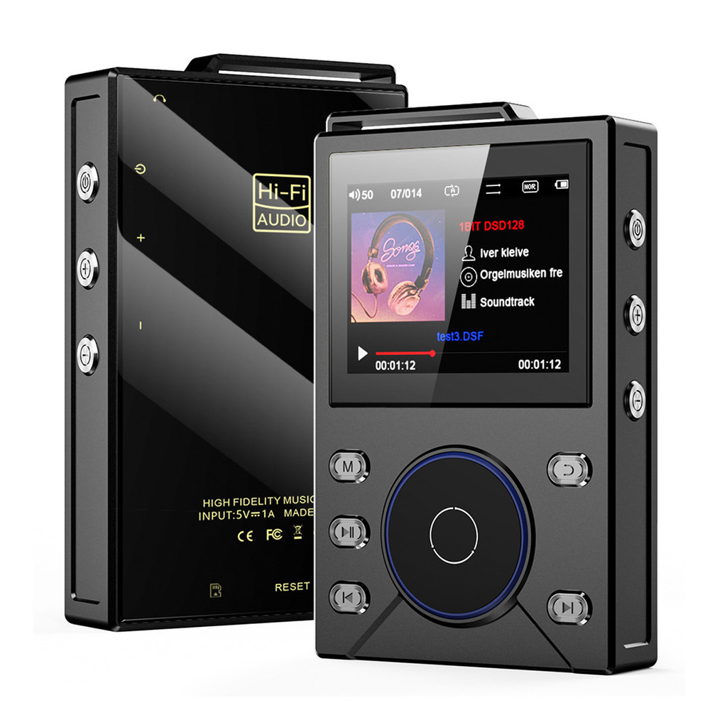 Portable HiFi MP3 Player 2.4 Inch LCD Screen Music Player USB-C Charging High Res Audio Walkman for