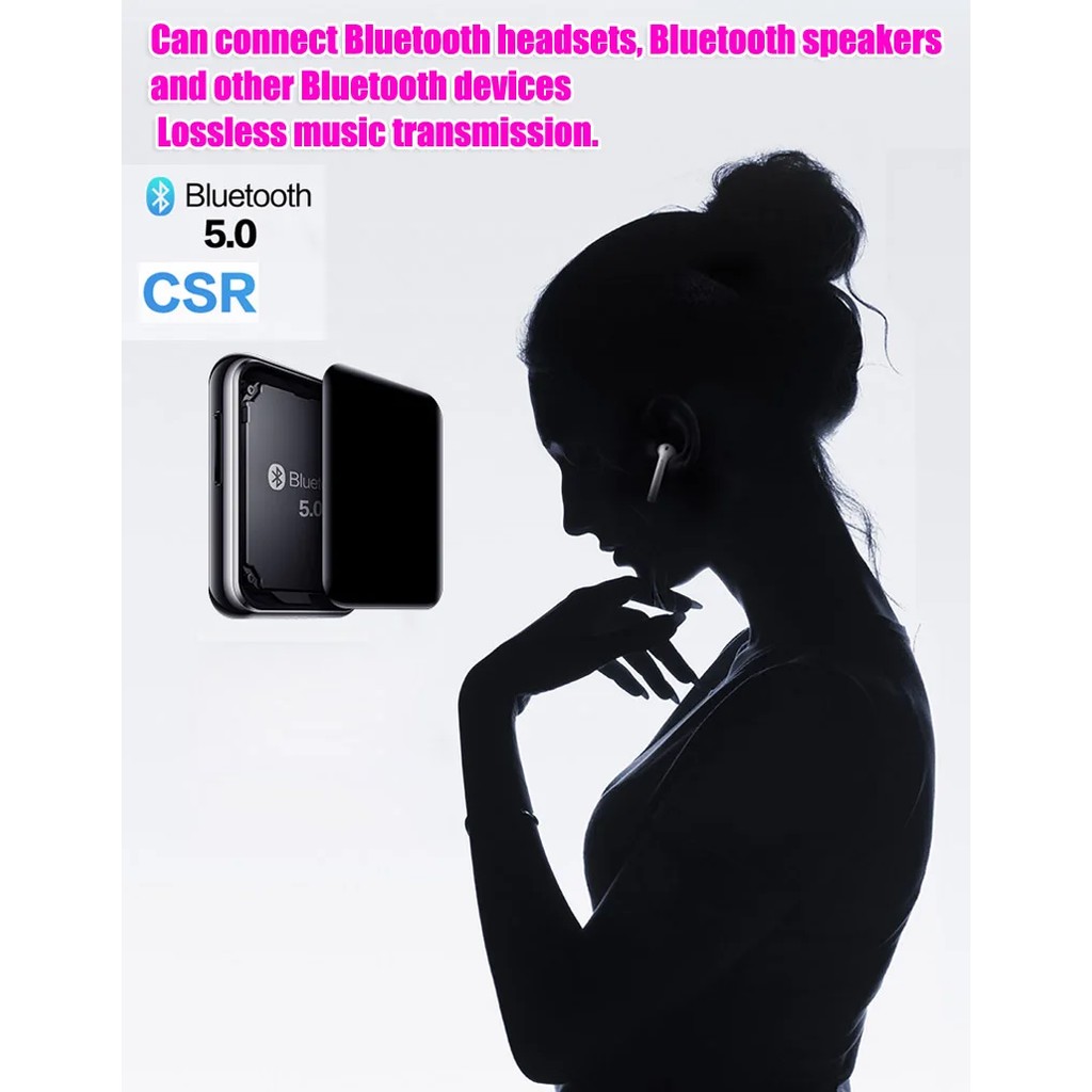 BENJIE X5 Full Touch Screen bluetooth MP3 Player 8GB Music Player With FM Radio Video Player E-book