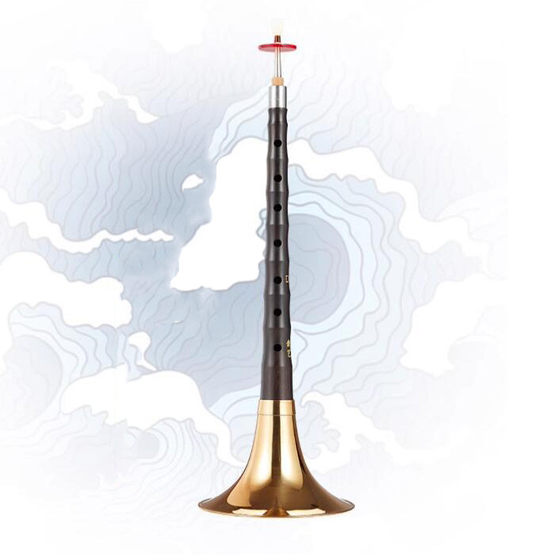 Chinese Suona Instrument Complete Set for Beginners D Key Ebony/Rosewood Made Suona High Quality