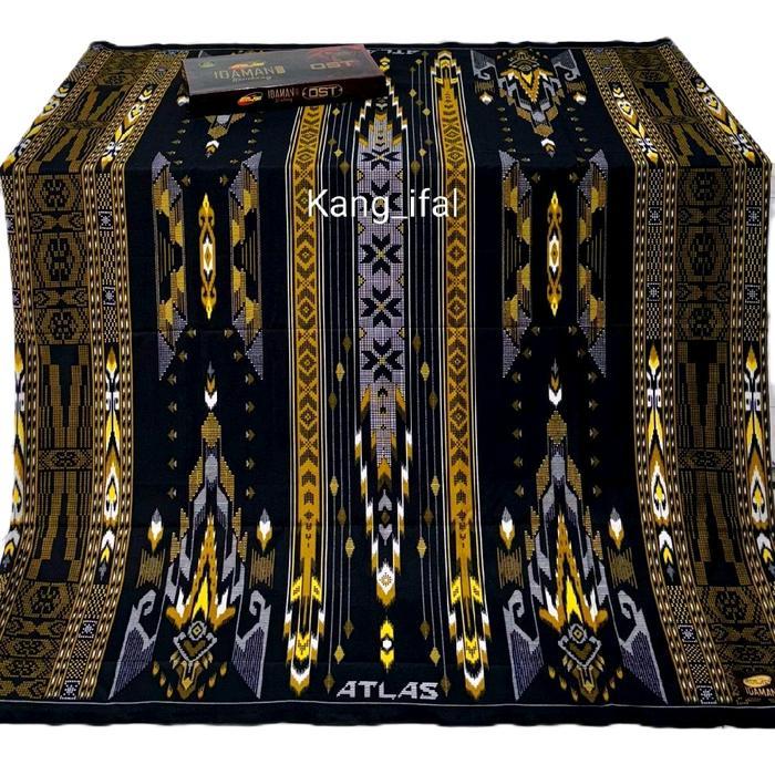 Sarung Atlas Idaman Kembang 555 Motif Bhs Sge Sgs Swl Sje Nyaman Gold Katun