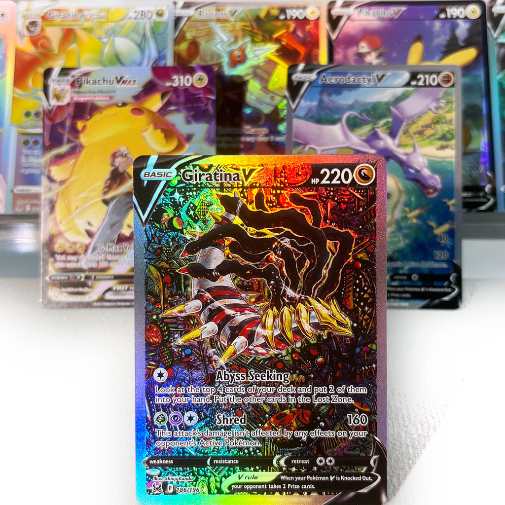 Lost Origin PKM Cards PTCG6-D GX Rainbow Giratina V Aerodactyl Pikachu Rare Collection Battle Toys
