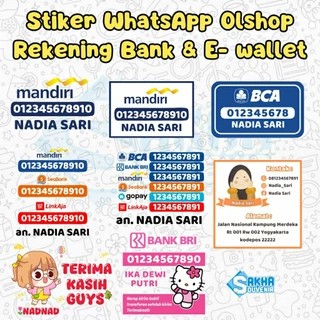 Stiker Whatsapp Rekening Bank dan E-wallet