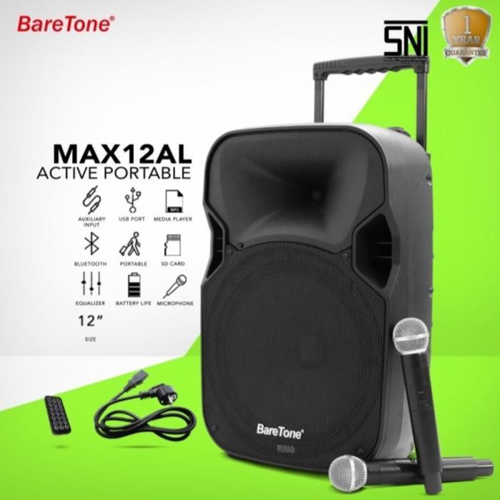 SPEAKER PORTABLE WIRELESS BARETONE MAX 12 AL BARETONE MAX 12AL 12 INCH