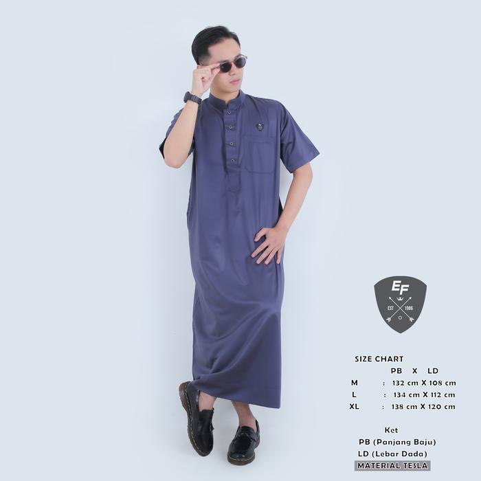 Elvan Fashion-Jubah Lengan Pendek Nadhifa Free Peci Terlaris