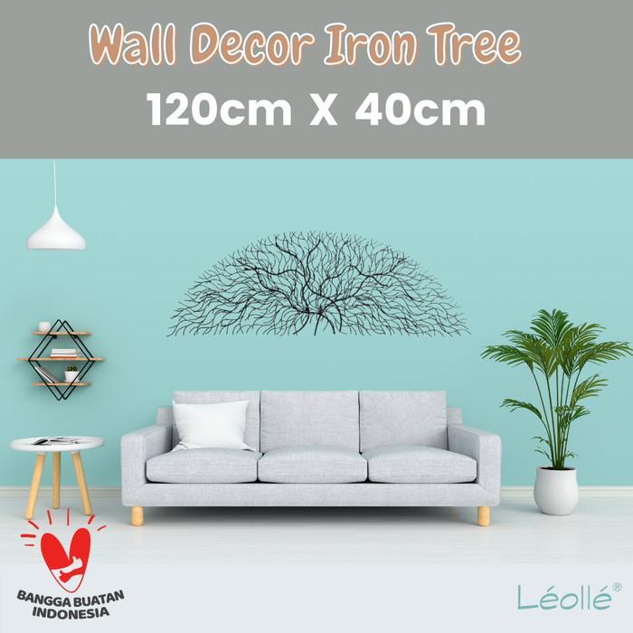 Dekorasi Hiasan Dinding Pohon Besi Metal 120cm