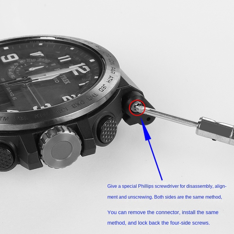 PRG-650 PRG-600 Watch accessories for Casio PROTREK PRW-6600 PRG600/PRG650 strap connector Plastic