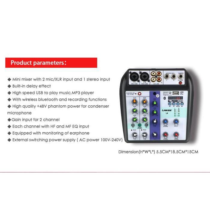 PROFESSIONAL 4CHANNEL KARAOKE MIXER MINI AUDIO MIXER PRICE