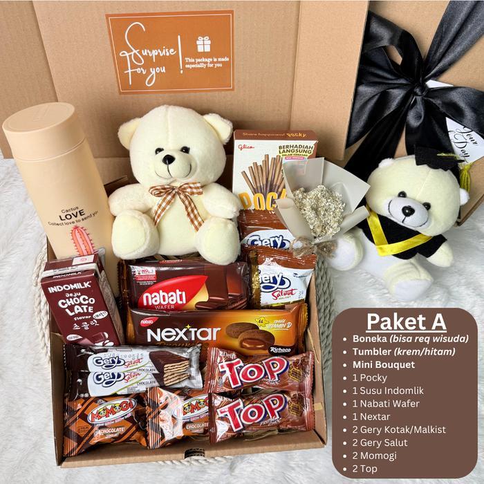 Hampers Snack COKLAT Kado Ulang Tahun Wisuda Gift Box Cowok Cewek Snack Box Sempro Ultah