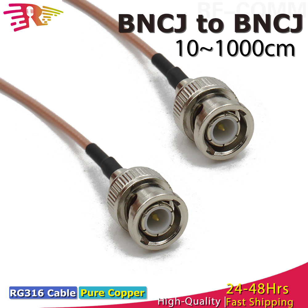RG316 Q9 BNC Male To BNC Male Cable Coax Jumper Pigtail Cable Crimp Fast Delivery WiFi Antenna