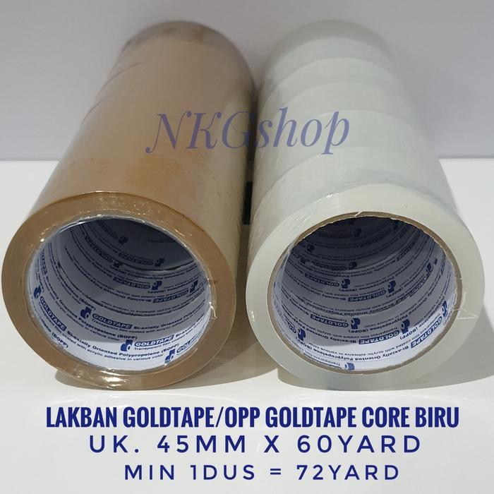 Lakban Goldtape/OPP Goldtape dus biru 2" 45mmx60y (min 1dus = 72roll)