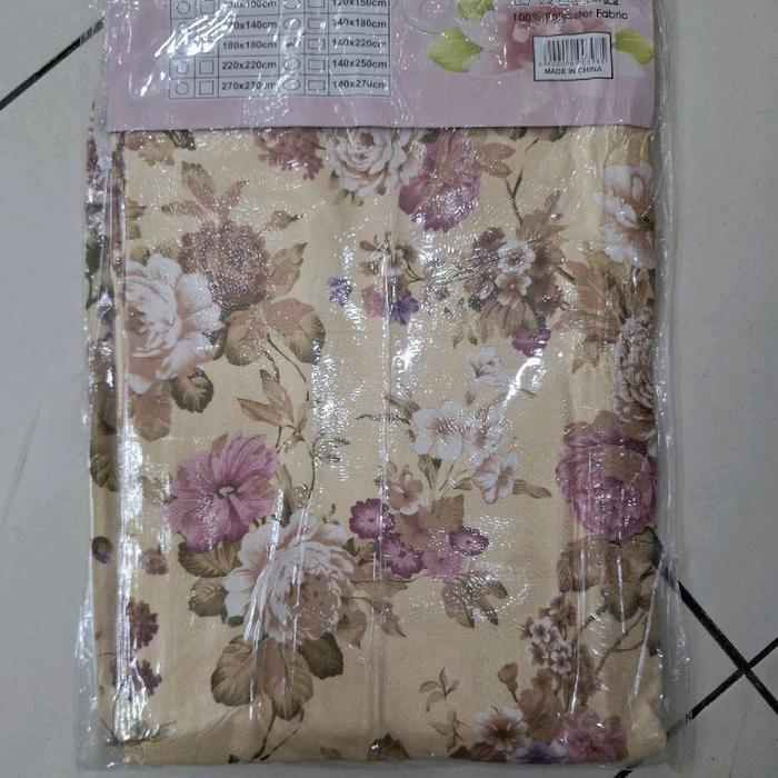 Taplak meja makan 6 kursi oval/Taplak meja 6 kursi oval bunga