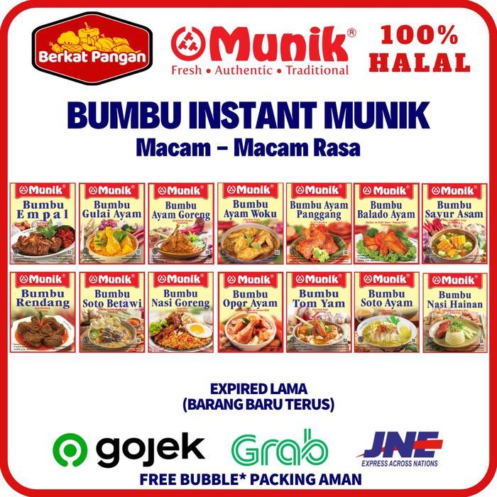 Bumbu Instant Munik Soto Ayam / Rendang / Soto Betawi / Ayam Goreng / Ayam Panggang / Nasi Uduk /