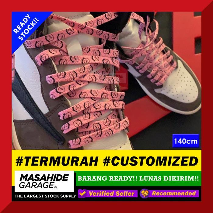 Travis Scott Laces Cactus Jack Tali Sepatu Pink Tali sepatu AJ1 140cm