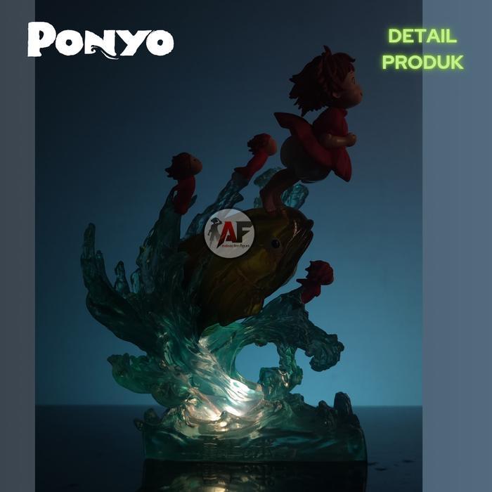 STATUE ACTION FIGURE GHIBLI PONYO WAVE BY SY STUDIO DESIGN RECAST WITH LED