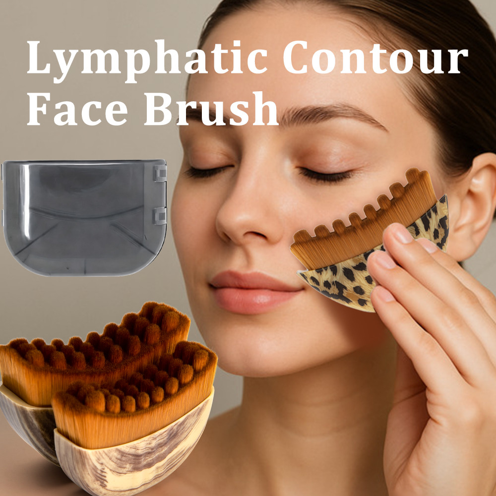 Portable Lymphatic Contour Face Brush, Facial Sculpting Lymphatic Drainage Tool, Lymphatic Drainage