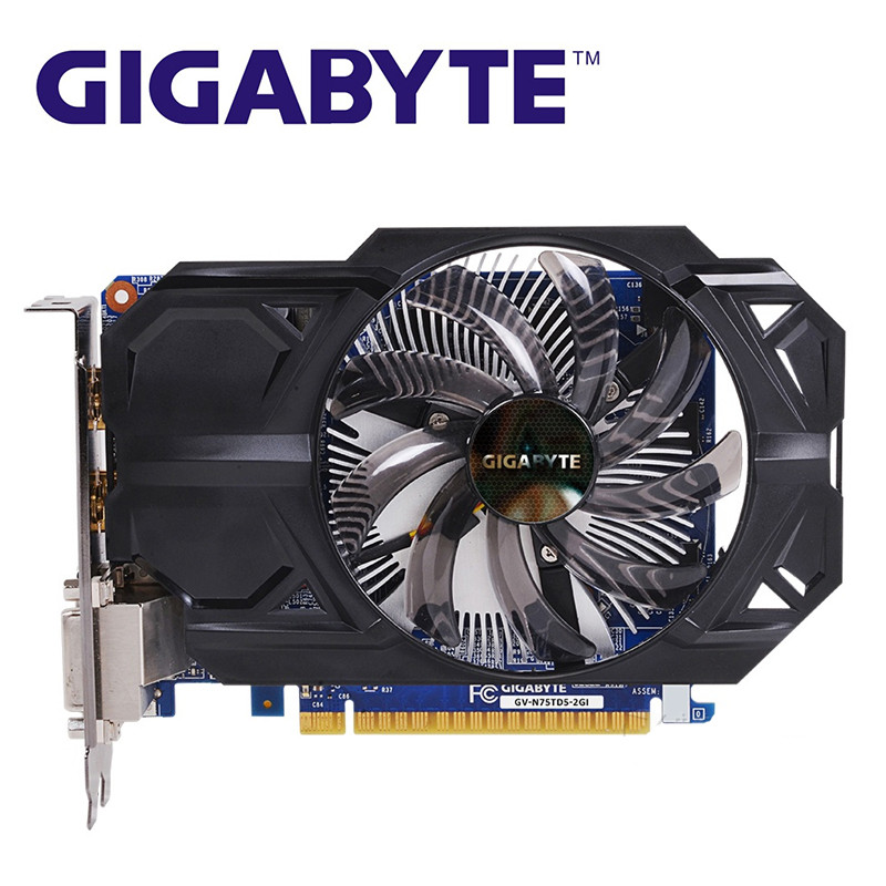 GIGABYTE GTX 750Ti 2GB D5 Graphics Cards GTX 750TI GV-N75TD5-2GI 128Bit GDDR5 Video Card for nVIDIA 