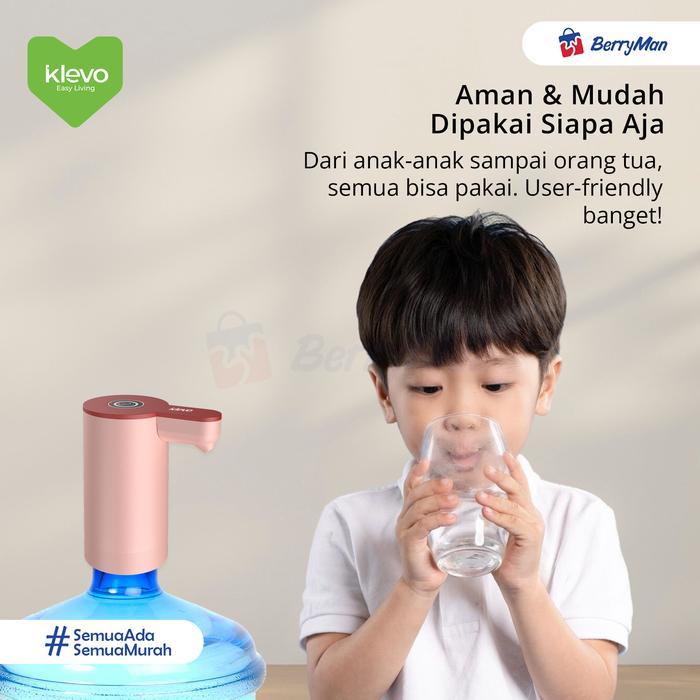 "New" KLEVO KL-WP03 Pompa Galon Elektrik Minimalis Rechargeable Type C Automatic Water Pump