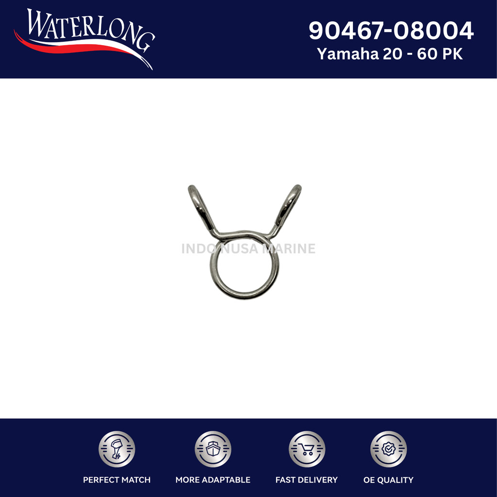 90467-08004 CLIP Yamaha 20--60PK SPAREPART OUTBOARD / SUKU CADANG MESIN TEMPEL WATERLONG