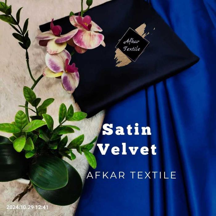 KAIN SATIN VELVET PREMIUM - ROLL GROSIR [Harga 1 Roll - Isi 60 Yard]
