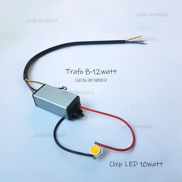 Murah Lampu mata chip cob led 10w trafo driver 25-42V DC 300mA sparepart