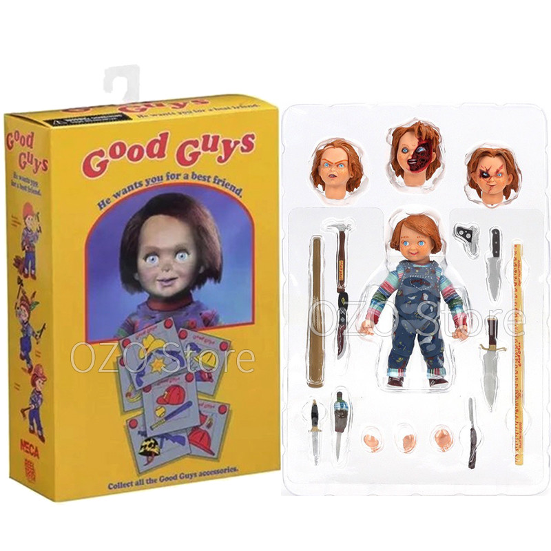 NECA Chucky Action Figure Child's Play Good Guys Ultimate Variant Chucky Movie Role Figure Model