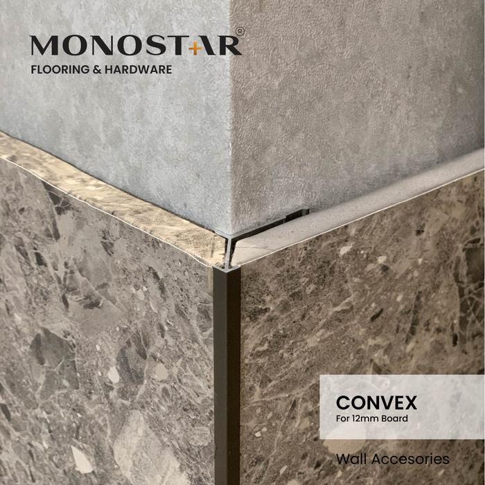 WALL ACCESSORIS ALUMUNIUM MONOSTARACCESSORIS LIST LANTAI(BOARD 12MM)