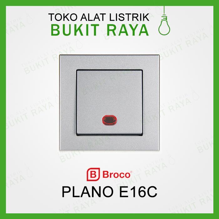 E16C Broco Plano Saklar Engkel dengan Lampu Indikator