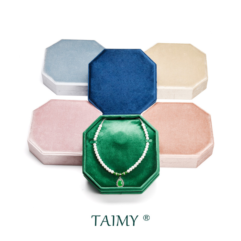 TAIMY Velvet Jewelry Box Business Banquet Necklace Pendant Storage Case Pearl Flannel Jewelry