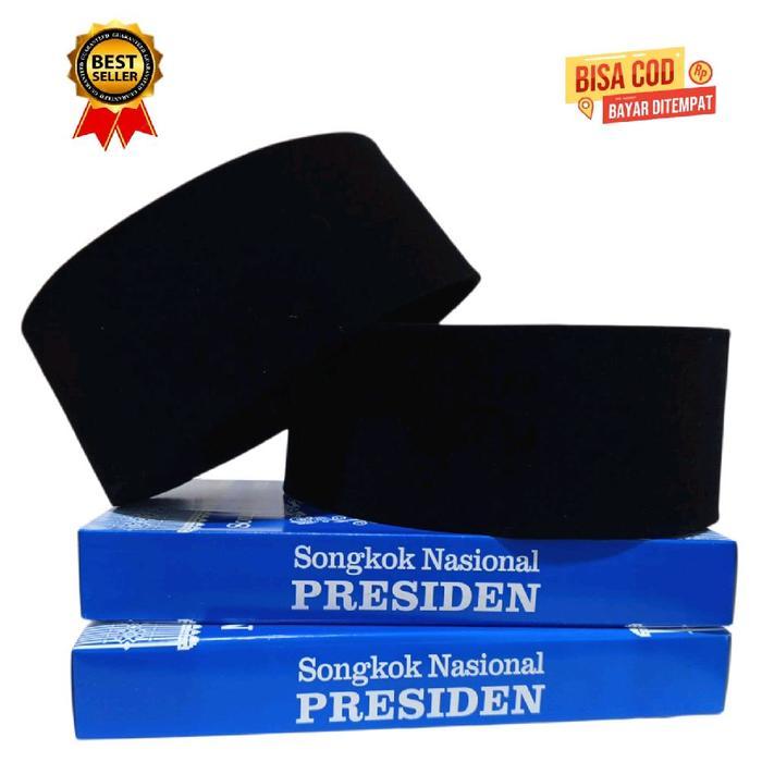 Stok Baru PECI HITAM POLOS CONTESA BAGUS AWET MURAH songkok