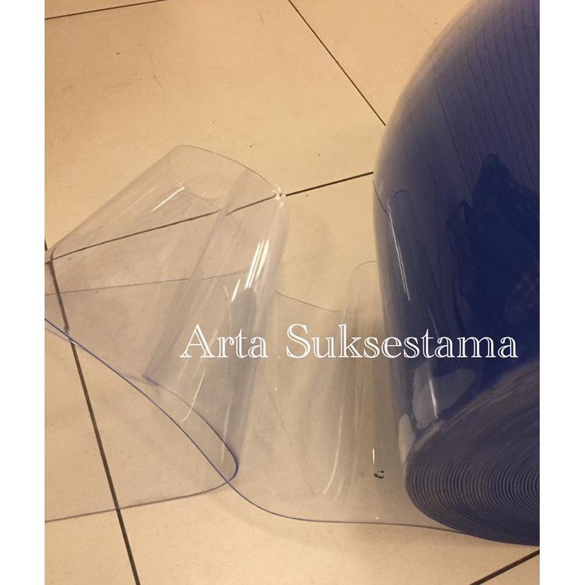 Tirai Plastik Pvc 1mm x 200mm curtain clear meteran