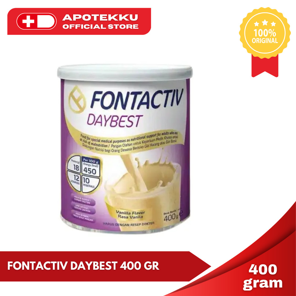 FontActiv Daybest Vanilla 400g - Susu Diabetes (Indeks Glikemik Rendah)