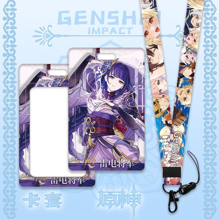 BEST SELLING Genshin Card holder Lanyard Kalung Nama Xiao Yoimiya Hutao Kazuha