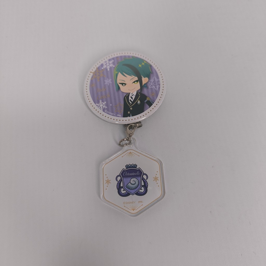 Can Badge with Charm Disney Twisted Wonderland Octavinelle Jade Leech