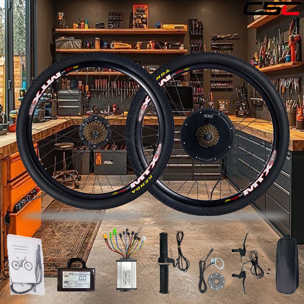 CSC Electric bike Conversion Kit 36V 250W-500W Bike Wheel kit 48V 1000W 1500W 20-9inch 700C SW900