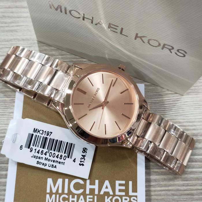 Jam Tangan Wanita Michael Kors Mk3197 Stainless Steel Rosegold