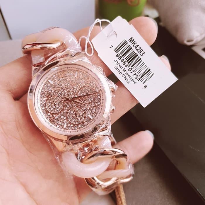 Jam Tangan Wanita Michael Kors Mk4283 Stainless Rosegold Fullset