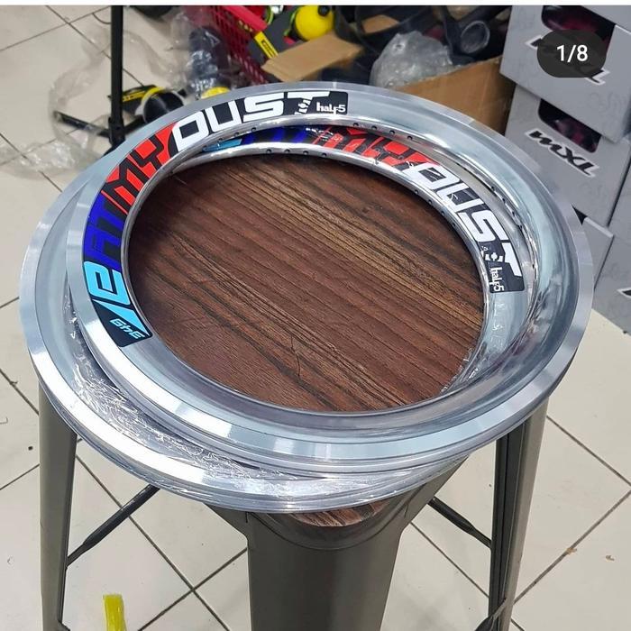 RIMS Velg Folding GT half5 hitam silver 349 406 451 harga sepasang