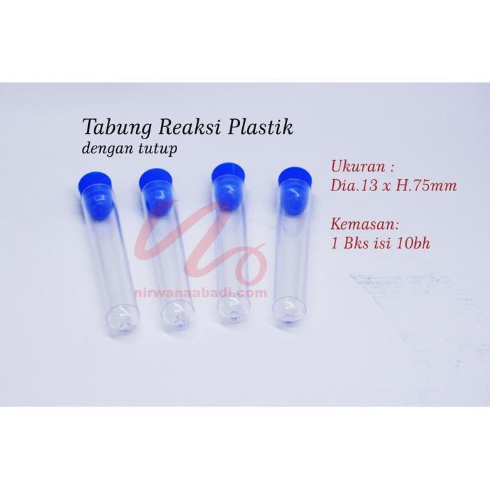 JTTOP" TABUNG REAKSI PLASTIK BERTUTUP DIA.13 X H.75MM (10BH/BKS)