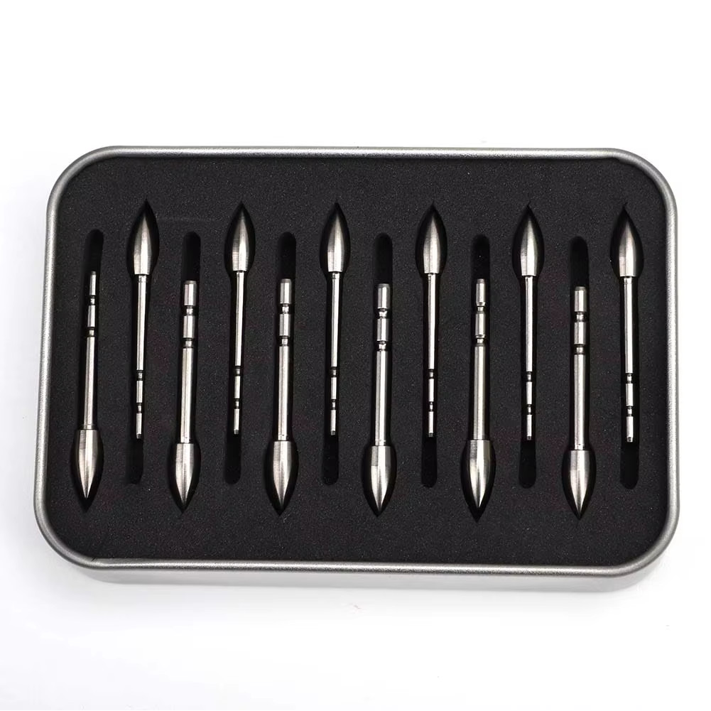 12pcs ID3.2mm 100/120/140 Grains Arrow Head Insert Arrow Point Tips For Archery Arrow Shaft DIY