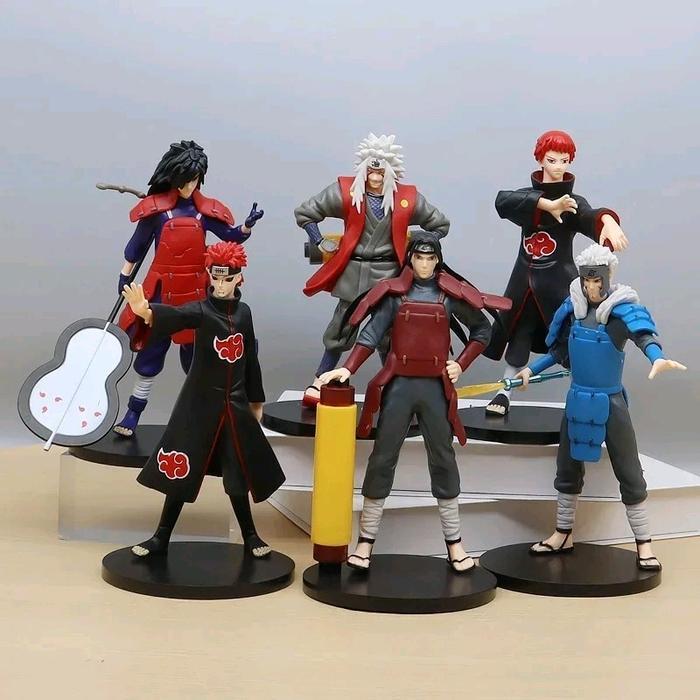 action figure naruto plain jiraya madara tobirama set 6 pcs