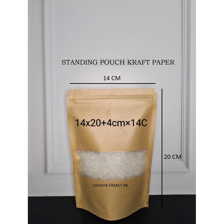Standing Pouch Paper Kraft Window All Ukuran