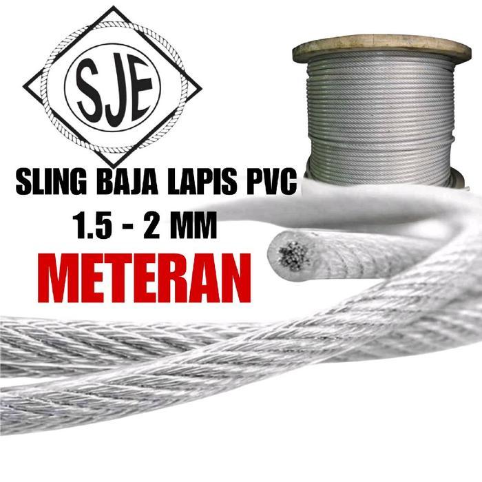 sling pvc 2mm / kawat seling lapis pvc 2mm / kawat sling lapis pvc 2mm / kawat pvc 2mm