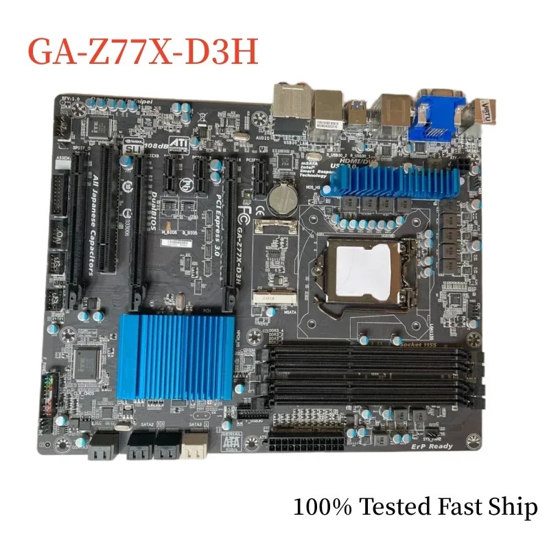 For GIGABYTE GA-Z77X-D3H Motherboard Z77 32GB LGA 1155 DDR3 ATX Mainboard 100% Tested Fast Ship