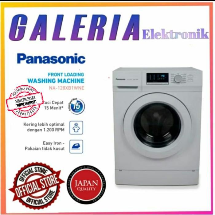 MESIN CUCI FRONT LOADING PANASONIC 8 KG NA-128XB1WNE NA-128XB1 WHITE
