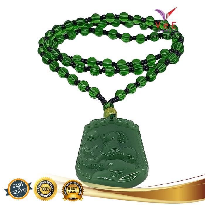 HOT SALE Kalung Liontin Shio Kambing Batu Giok Asli Original Cina VeE Feng Shui