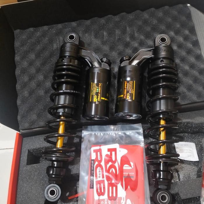 ShockBreakerBelakangTabungAtasRcbFlowProRxKing/W175/TigerUk320MmHitamAsGold